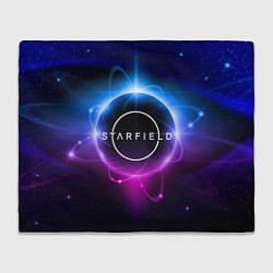 Плед флисовый Starfield space logo, цвет: 3D-велсофт