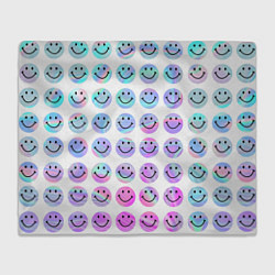 Плед флисовый Smiley holographic, цвет: 3D-велсофт