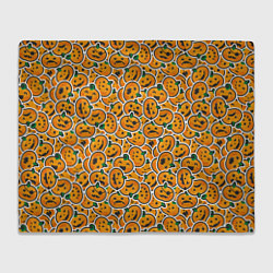 Плед флисовый Хэллоуин - узор, цвет: 3D-велсофт