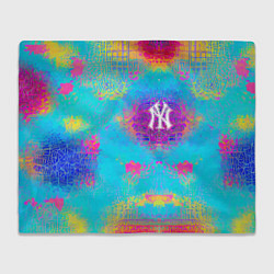 Плед флисовый New York Yankees - baseball team - logo, цвет: 3D-велсофт