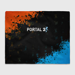 Плед флисовый Portal game, цвет: 3D-велсофт