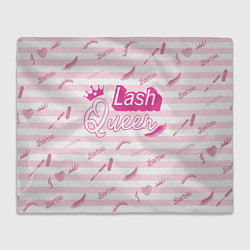 Плед флисовый Lash queen - pink Barbie pattern, цвет: 3D-велсофт