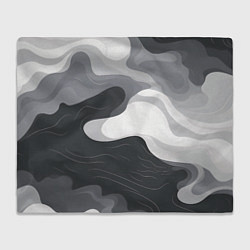 Плед флисовый Волны монохрома, цвет: 3D-велсофт