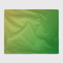 Плед флисовый Градиент - зеленый лайм, цвет: 3D-велсофт