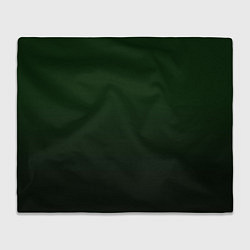 Плед флисовый Тёмный лесной зелёный градиент, цвет: 3D-велсофт