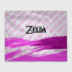 Плед флисовый Zelda pro gaming: символ сверху, цвет: 3D-велсофт