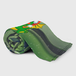 Плед флисовый Зеленый дракончик 2024, цвет: 3D-велсофт — фото 2