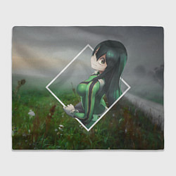 Плед флисовый Моя геройская академия Цую Асуи, цвет: 3D-велсофт