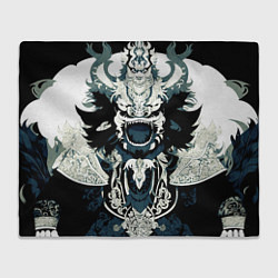 Плед флисовый Король драконов с узорами, цвет: 3D-велсофт
