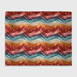 Плед флисовый Разноцветные полосы текстура ткани, цвет: 3D-велсофт