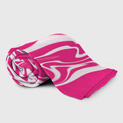 Плед флисовый Абстракция разлитая розовая краска, цвет: 3D-велсофт — фото 2