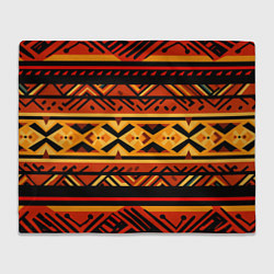 Плед флисовый Узор в этническом стиле масаев, цвет: 3D-велсофт