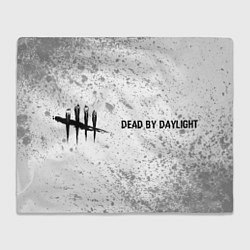 Плед флисовый Dead by Daylight glitch на светлом фоне по-горизон, цвет: 3D-велсофт