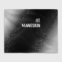 Плед флисовый Maneskin glitch на темном фоне посередине, цвет: 3D-велсофт