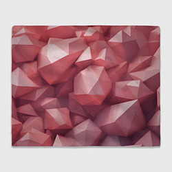Плед флисовый Розовые полигоны, цвет: 3D-велсофт
