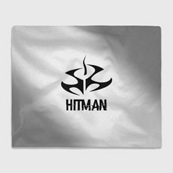Плед флисовый Hitman glitch на светлом фоне, цвет: 3D-велсофт
