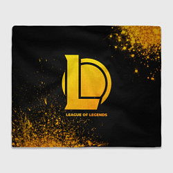 Плед флисовый League of Legends - gold gradient, цвет: 3D-велсофт