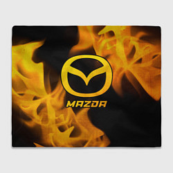 Плед флисовый Mazda - gold gradient, цвет: 3D-велсофт
