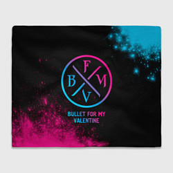 Плед флисовый Bullet For My Valentine - neon gradient, цвет: 3D-велсофт