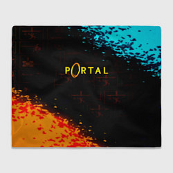 Плед флисовый Portal x Half life, цвет: 3D-велсофт