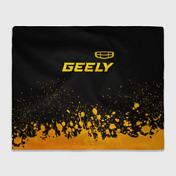 Плед флисовый Geely - gold gradient посередине, цвет: 3D-велсофт