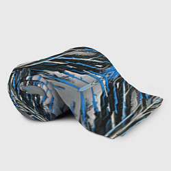 Плед флисовый Киберпанк доспех синий, цвет: 3D-велсофт — фото 2