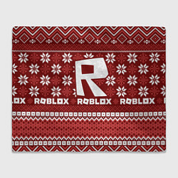 Плед флисовый Roblox christmas sweater, цвет: 3D-велсофт