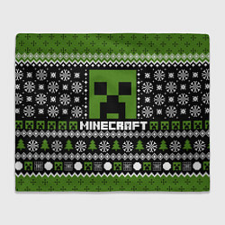 Плед флисовый Minecraft christmas sweater, цвет: 3D-велсофт