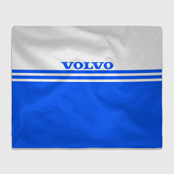 Плед флисовый Вольво - две синии полосы, цвет: 3D-велсофт
