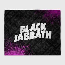 Плед флисовый Black Sabbath rock legends по-горизонтали, цвет: 3D-велсофт