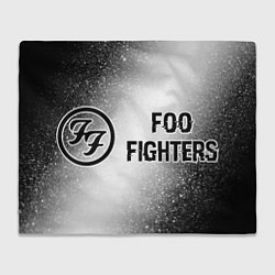 Плед флисовый Foo Fighters glitch на светлом фоне по-горизонтали, цвет: 3D-велсофт