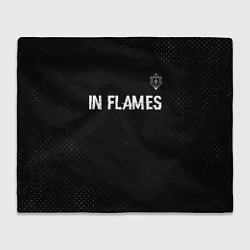 Плед флисовый In Flames glitch на темном фоне посередине, цвет: 3D-велсофт