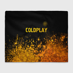 Плед флисовый Coldplay - gold gradient посередине, цвет: 3D-велсофт