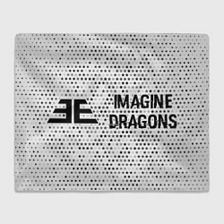 Плед флисовый Imagine Dragons glitch на светлом фоне по-горизонт, цвет: 3D-велсофт