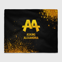 Плед флисовый Asking Alexandria - gold gradient, цвет: 3D-велсофт