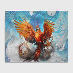 Плед флисовый Птица феникс в огне, цвет: 3D-велсофт