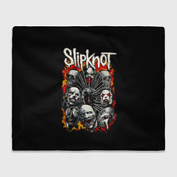 Плед флисовый Slipknot метал-группа, цвет: 3D-велсофт