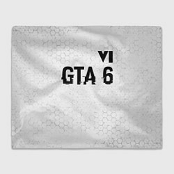 Плед флисовый GTA 6 glitch на светлом фоне посередине, цвет: 3D-велсофт
