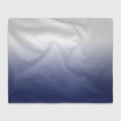 Плед флисовый Туманный градиент бело-синий, цвет: 3D-велсофт