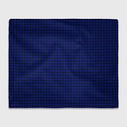 Плед флисовый Паттерн объёмные квадраты тёмно-синий, цвет: 3D-велсофт