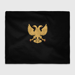 Плед флисовый Двуглавый орёл символика России, цвет: 3D-велсофт