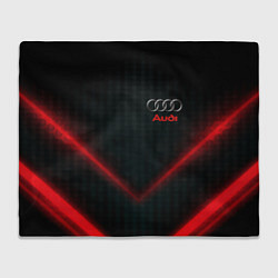 Плед флисовый Audi stripes neon, цвет: 3D-велсофт