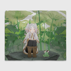 Плед флисовый Sousou no Frieren Фрирен Frog, цвет: 3D-велсофт