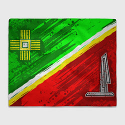 Плед флисовый Зеленоградский флаг, цвет: 3D-велсофт