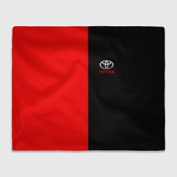 Плед флисовый Toyota car красно чёрный, цвет: 3D-велсофт
