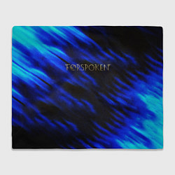Плед флисовый Forspoken frey blue game abstraction, цвет: 3D-велсофт