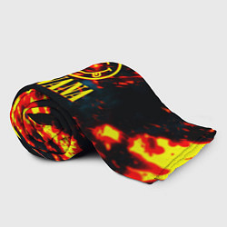 Плед флисовый Nirvana rock огненное лого лава, цвет: 3D-велсофт — фото 2