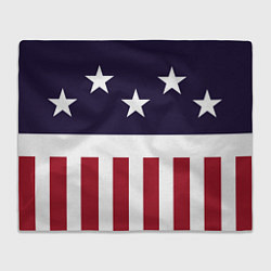 Плед флисовый Флаг Америки, цвет: 3D-велсофт