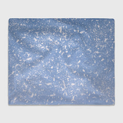 Плед флисовый Белые хлопья на голубом фоне, цвет: 3D-велсофт