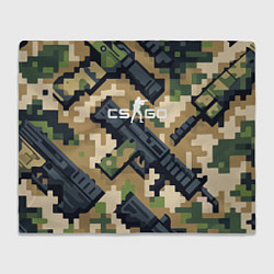 Плед флисовый Counter Strike - pixel military pattern, цвет: 3D-велсофт